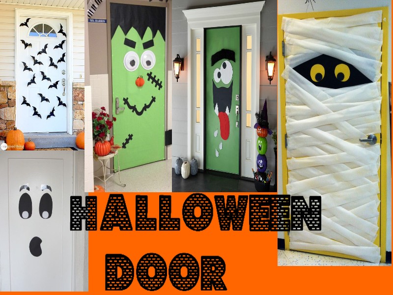 porte decorate Halloween